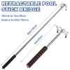 Skylety Retractable Pool Bridge Stick, Billiards Cue Bridge with Metal Head, Screw Thread Removable Head, Billiards Cue Accessory for Pool Table(Low Bridge Head) view 3