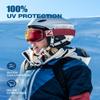 ZIONOR X Ski Snowboard Snow Goggles OTG Design for Men Women Adult with Spherical Detachable Lens UV Protection Anti-fog (Pink Frame LightPurpleRevoRed Lens) view 3