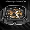 SHATONG Square Fashion Automatic Mechanical Watch Men's Stainless Steel Mesh Belt Waterproof Hollow Mechanical Watch Men view 3