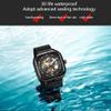 SHATONG Square Fashion Automatic Mechanical Watch Men's Stainless Steel Mesh Belt Waterproof Hollow Mechanical Watch Men view 4