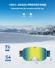 ZIONOR X11 Ski Goggles Magnetic Cylindrical Snowboard Snow Goggles for Men Women view 2