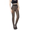 AMOVO Women's Winter Tights Fleece Lined Pantyhose Opaque Warm Sheer Tights Thicken Fake Translucent Tights Control Top (Black, Thick 220g) view 1
