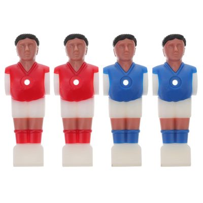 Table Soccer Player Replacement 4Pcs Foosball Table Men Replacement Table Soccer Player Foosball Replacement Parts (2pcs Red and 2pcs Blue) Rod Foosball Statue