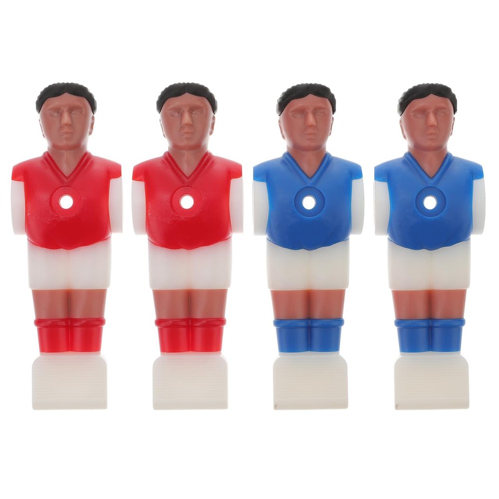 Table Soccer Player Replacement 4Pcs Foosball Table Men Replacement Table Soccer Player Foosball Replacement Parts (2pcs Red and 2pcs Blue) Rod Foosball Statue