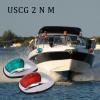 Besramtic Boat Navigation Lights Red and Green Bow Light LED Marine USCG 2 NM Vertical Mount 10-30 Volt 1 Pair (Vacuum Electroplate Silver) view 2
