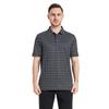 Golf Shirts for Men Dry Fit Short Sleeve Print Performance Moisture Wicking Polo Shirt Black White Twister view 2