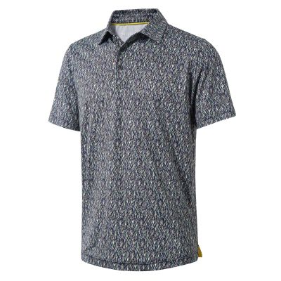 Golf Shirts for Men Dry Fit Short Sleeve Print Performance Moisture Wicking Polo Shirt Motley Stream2