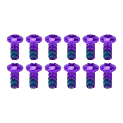 Disc Brake Rotor Bolts, 12 Pcs Aluminium Alloy Disc Brake Rotor Bolts Disc Brake Rotor Bolts Screws for ()