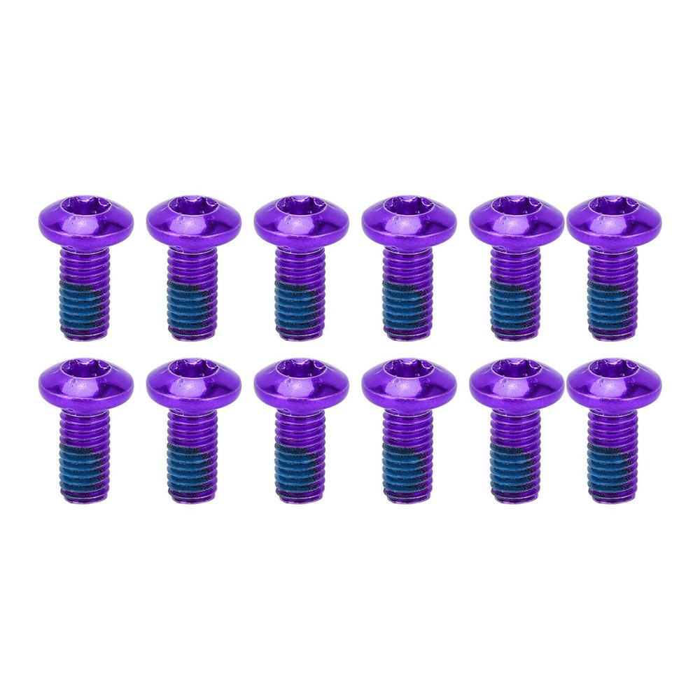 Disc Brake Rotor Bolts, 12 Pcs Aluminium Alloy Disc Brake Rotor Bolts Disc Brake Rotor Bolts Screws for ()
