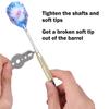 WIN.MAX Darts Plastic Tip - Soft Tip Darts Set - 12 Pcs 18 Gram with 100 Extra Dart Tips 12 Flights Flight Protectors and Wrench for Electronic Dart Board view 4