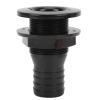 Boat Thru Hull Connector, 11/2in Thru Hull Fitting Straight ABS Hose Connector Accessory for Boats Marines(Black) Boat/Yacht Spare Parts view 1