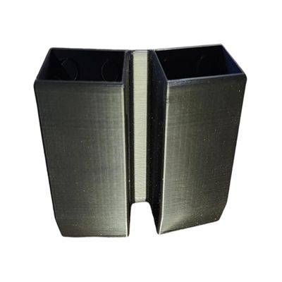 Double Magazine Pouch (OWB) for Smith & Wesson (S&W) Shield Plus, 9mm (Double Stack) Magazines, 2 in a Row, Adjustable Belt Loops fit: 1.5 inch and 1.75 inch Belts