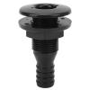 Drain Boats Fitting, Boat Through Hull Connector 3/4in ABS Plastic Hose Coupling Drain Outlet Thru Drain Connector(Black) Boat/Yacht Spare Parts view 2