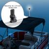 Besramtic Anchor Light Boat Bimini Light Stern Light Marine Navigation Lights USCG 3 NM All Round White LED Fold Down 10-24 Volt 16 Inches for Pontoon view 2