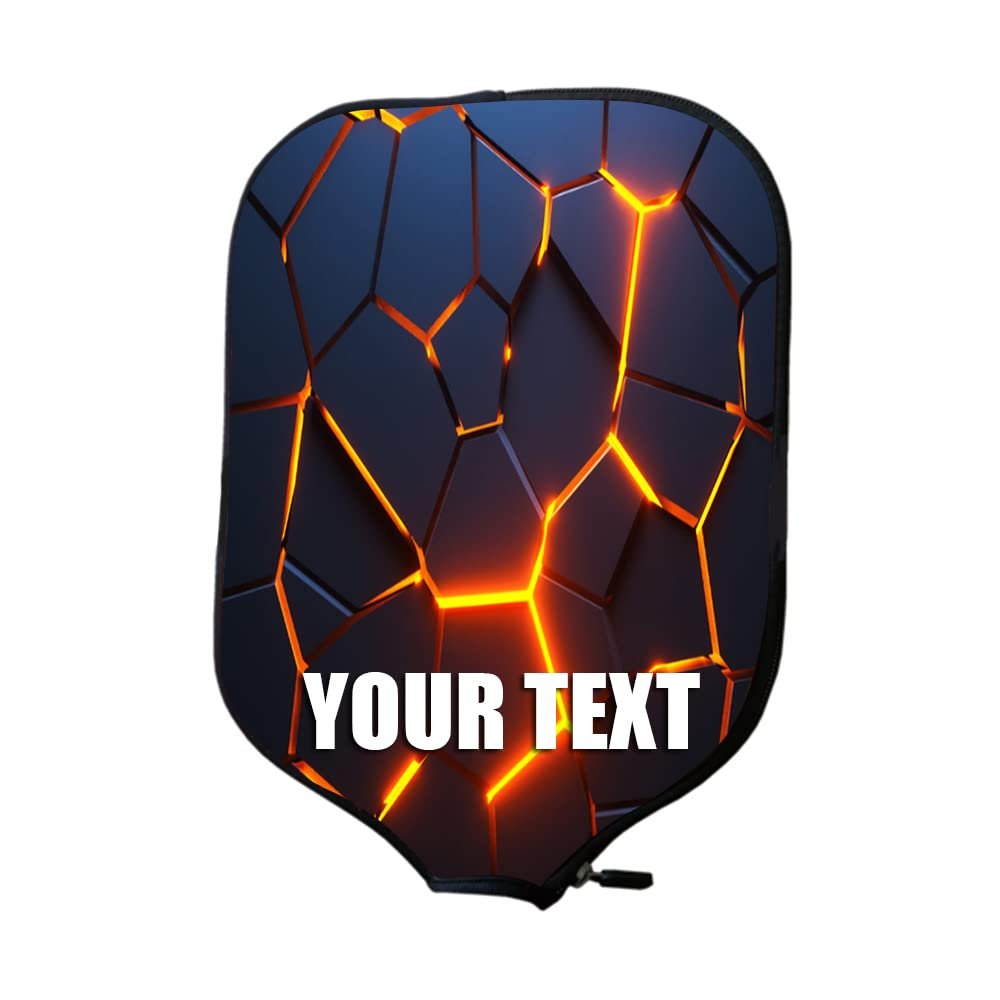 iPrint Custom Rackets Cover Personalized Text Image Photo or Logo, Customized Pickle Ball Paddles Covers Sleeves Fits Most Rackets, 8.26 x 11.61 inch, Abstraction