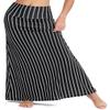 Urban CoCo Women's Stylish Spandex Comfy Fold-Over Flare Long Maxi Skirt (M, 15) view 4