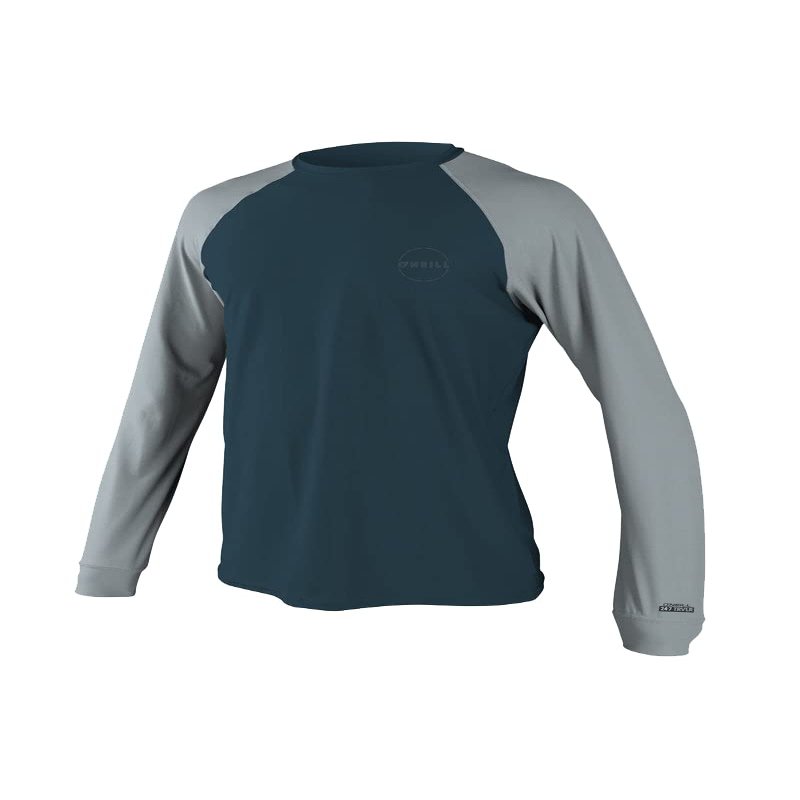 O'Neill Men's 24-7 Traveler UPF 30+ Long Sleeve Sun Shirt, Cadet Blue/Cool Grey, S