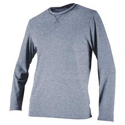 O'Neill Mens Hybrid Long Sleeve Sun Shirt, UPF 50+ Sun Protection, Rash Prevention for Surfing and All Water Activities, Cadet Blue, Large