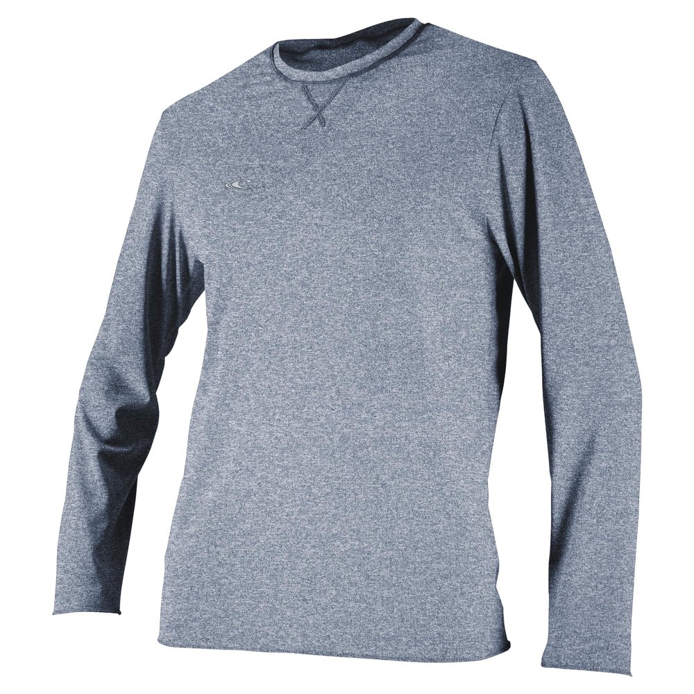 O'Neill Mens Hybrid Long Sleeve Sun Shirt, UPF 50+ Sun Protection, Rash Prevention for Surfing and All Water Activities, Cadet Blue, Large