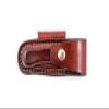 Closed top horizontal sheath made to fit Buck 110 folding hunter, custom leather sheath for Buck knife, pocket knife leather case, EDC knife view 1