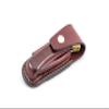Closed top horizontal sheath made to fit Buck 110 folding hunter, custom leather sheath for Buck knife, pocket knife leather case, EDC knife view 2