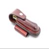 Closed top horizontal sheath made to fit Buck 110 folding hunter, custom leather sheath for Buck knife, pocket knife leather case, EDC knife view 3