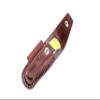 Closed top horizontal sheath made to fit Buck 110 folding hunter, custom leather sheath for Buck knife, pocket knife leather case, EDC knife view 4
