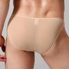 Saohuo Men's Transparent Underwear Ice Silk Briefs Bikini Low Rise Sexy Breathable Lightweight Stretchy Hip Underpants Khaki view 3