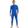 renvena Men's One Piece Skin-Tight Athletic Unitard Full Body Jumpsuit Spandex Dancewear Catsuit Blue X-Large view 3