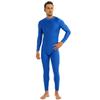 renvena Men's One Piece Skin-Tight Athletic Unitard Full Body Jumpsuit Spandex Dancewear Catsuit Blue X-Large view 4