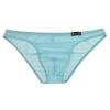 Saohuo Men's Transparent Underwear Ice Silk Briefs Bikini Low Rise Sexy Breathable Lightweight Stretchy Hip Underpants Blue view 1