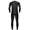 renvena Men's One Piece Skin-Tight Athletic Unitard Full Body Jumpsuit Spandex Dancewear Catsuit Black Medium view 2