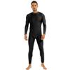 renvena Men's One Piece Skin-Tight Athletic Unitard Full Body Jumpsuit Spandex Dancewear Catsuit Black Medium view 3