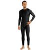 renvena Men's One Piece Skin-Tight Athletic Unitard Full Body Jumpsuit Spandex Dancewear Catsuit Black Medium view 4