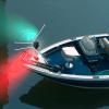 Besramtic Bow Light LED Boat Navigation Lights Red and Green Bi-Color Lighting Pole Removable Plug in Base 12 Inches view 3