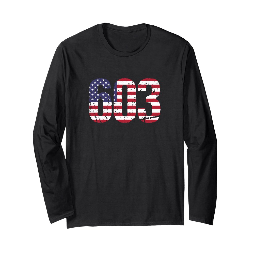 603 New Hampshire Area Code Long Sleeve T-Shirt