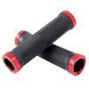 ACEVER Bike Handlebar Grips with Double Locks for Road Bikes, BMX, Mountain, Beach Cruiser, MTB, Scooter and Foldable Bikes, Ergonomic Comfortable Non-Slip Soft Rubber Hand Grips (Red)