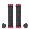 ACEVER Bike Handlebar Grips with Double Locks for Road Bikes, BMX, Mountain, Beach Cruiser, MTB, Scooter and Foldable Bikes, Ergonomic Comfortable Non-Slip Soft Rubber Hand Grips (Red) view 3