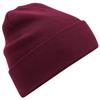 Beechfield B45N Organic Cotton Original Cuffed Beanie, Burgundy, S-XL view 1
