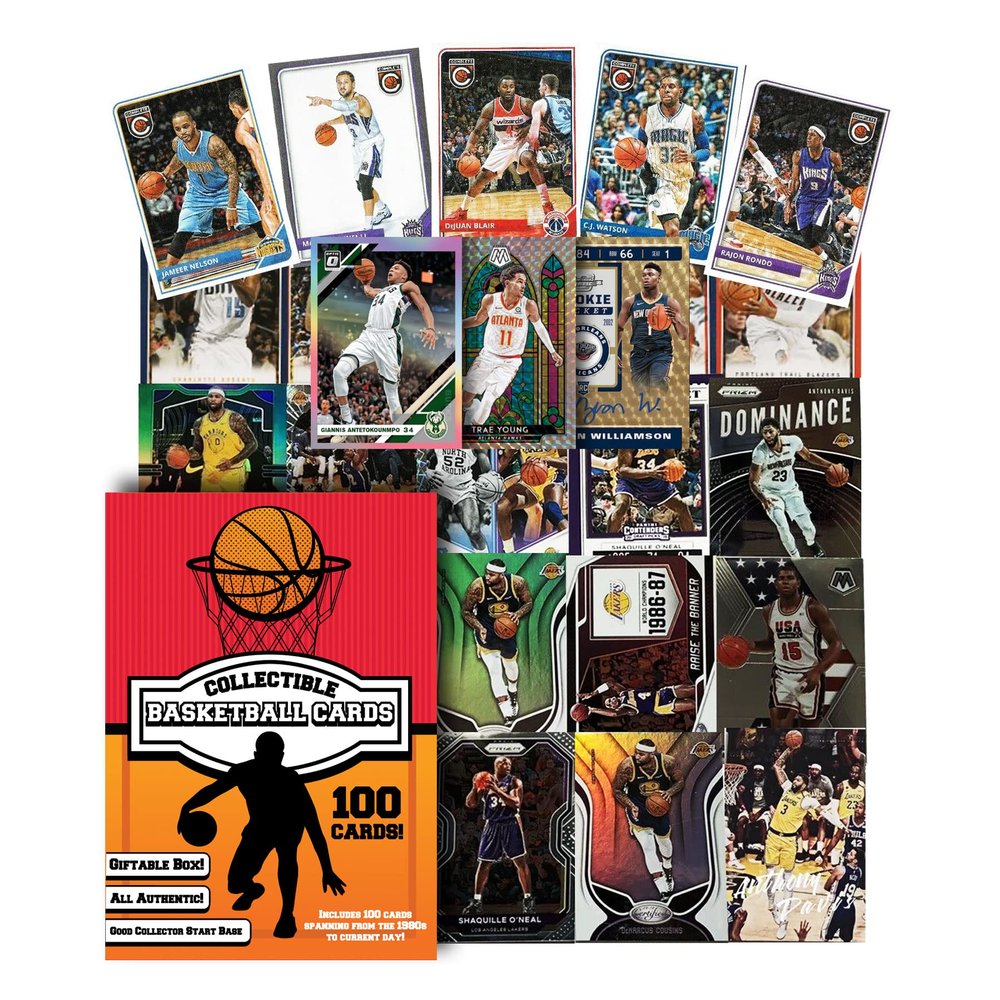 Basketball Trading Cards - All New Condition Cards (Assorted Set of 100)