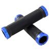 ACEVER Bike Handlebar Grips with Double Locks for Road Bikes, BMX, Mountain, Beach Cruiser, MTB, Scooter and Foldable Bikes, Ergonomic Comfortable Non-Slip Soft Rubber Hand Grips (Blue)