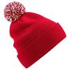 Beechfield B450R Recycled Snowstar Beanie, Classic Red / White, S-XL view 1