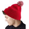 Beechfield B450R Recycled Snowstar Beanie, Classic Red / White, S-XL view 3