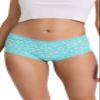 hanky panky Women's Cross-Dyed Leopard Boy Shorts, Radiant Turquoise/White, L view 1