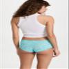 hanky panky Women's Cross-Dyed Leopard Boy Shorts, Radiant Turquoise/White, L view 3