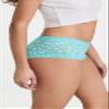 hanky panky Women's Cross-Dyed Leopard Boy Shorts, Radiant Turquoise/White, L view 4