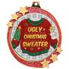 Crown Awards Ugly Christmas Sweater Red Glitter Award Medals, 2.5" Gold Shooting Star Ugly Sweater Trophies, 10 Pack view 2
