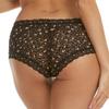 hanky panky Cross Dyed Leopard Boyshort (7J1201P),XS,Black/Praline - Black/Praline,XS view 2
