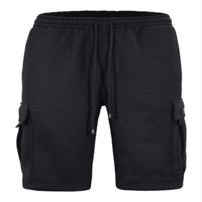 VICTORIOUS Men's Heavyweight Fleece Cargo Shorts VS76 - Black - Large