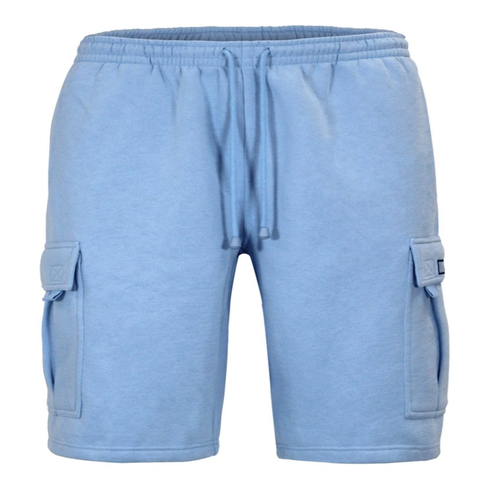 VICTORIOUS Men's Heavyweight Fleece Cargo Shorts VS76 - Sky - 2X-Large